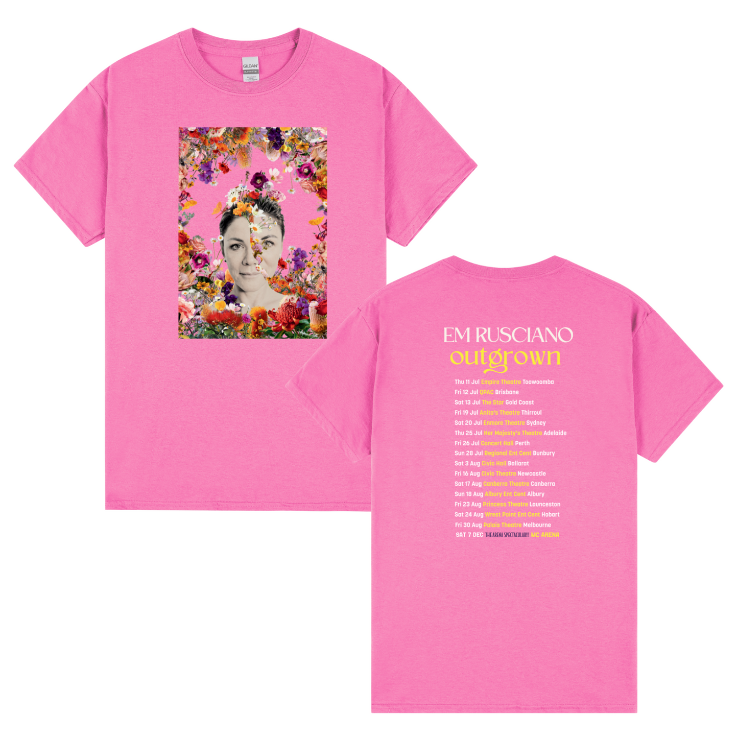 OUTGROWN Tour Unisex T Shirt - Pink